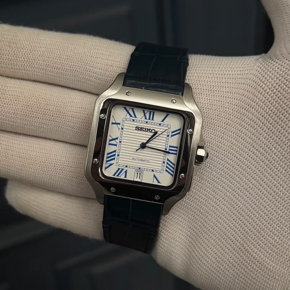 Seiko Mod Santos Piel